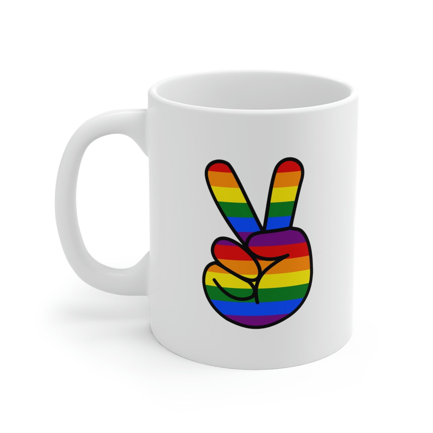 Rainbow Peace Mug