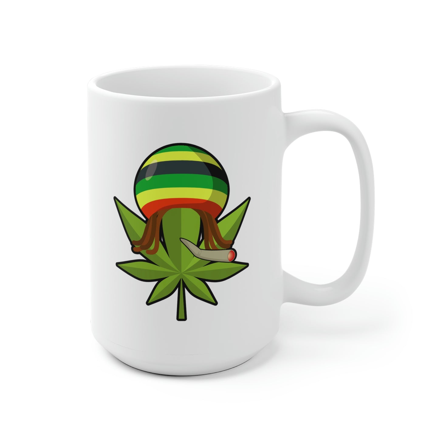 Rasta Cannabis Leaf Mug