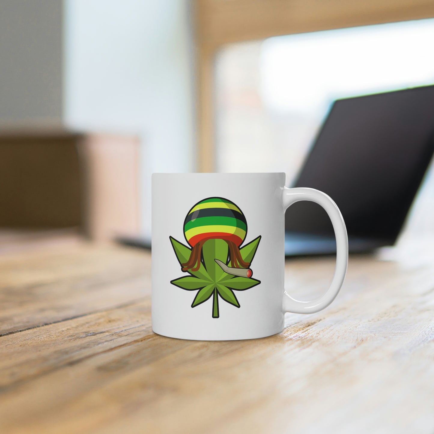 Rasta Cannabis Leaf Mug