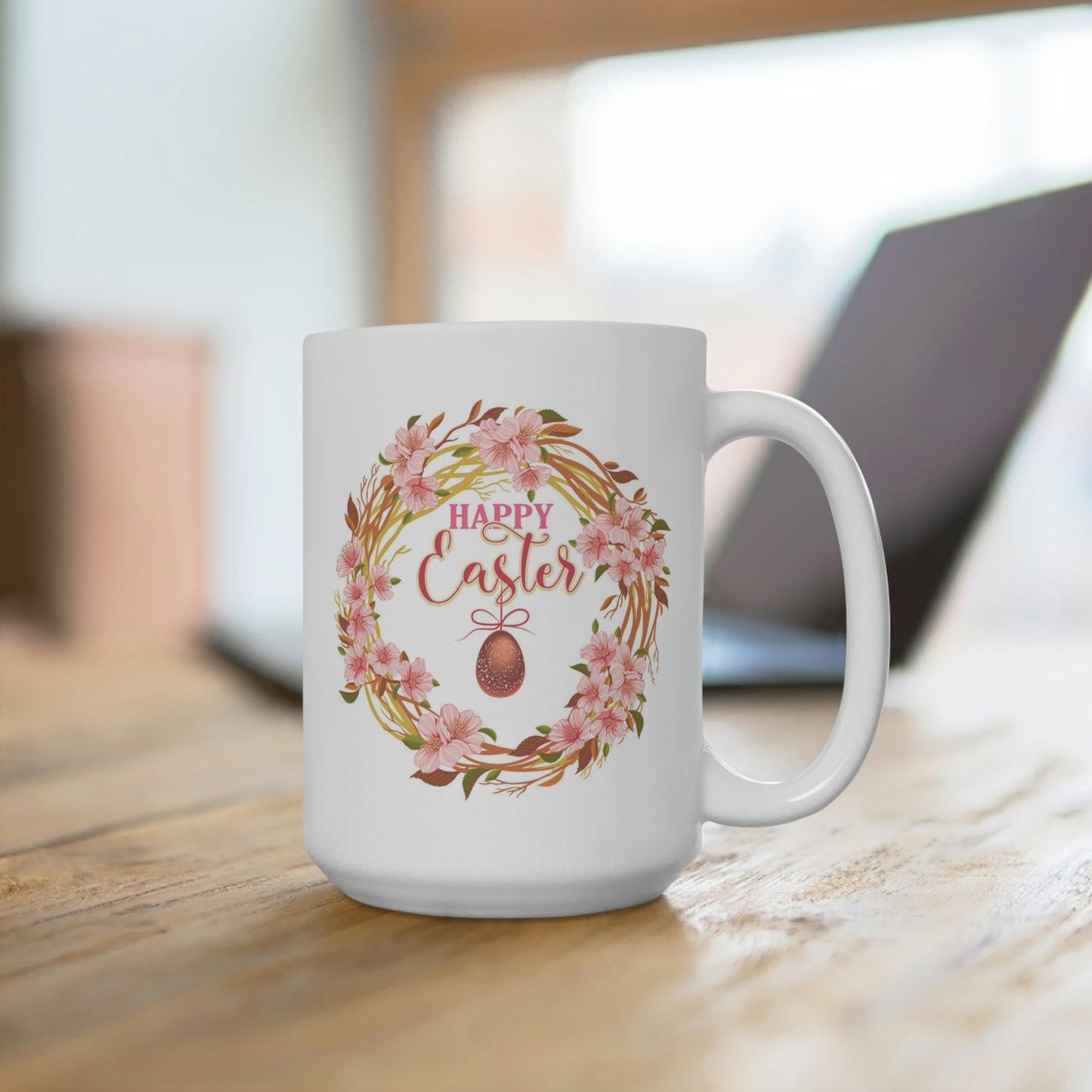 Happy Easter Floral Egg Mug