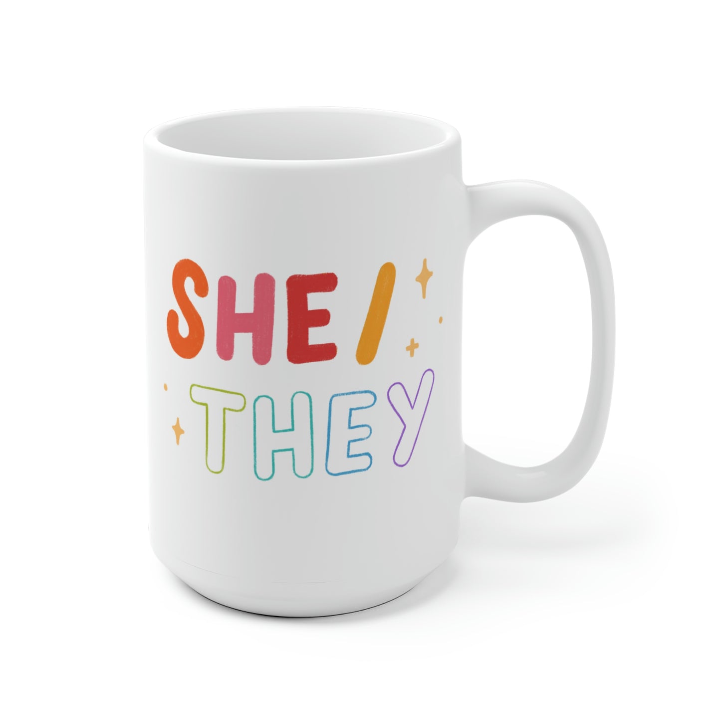 She/They Pronoun Mug