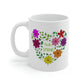 Hello Spring Flower Heart Mug