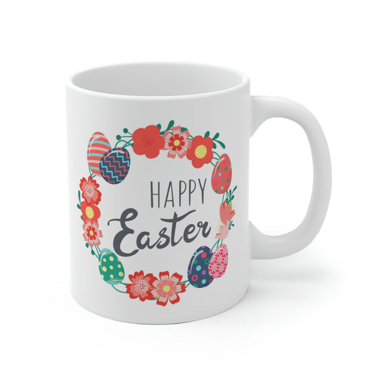 Happy Easter Floral Egg Mug
