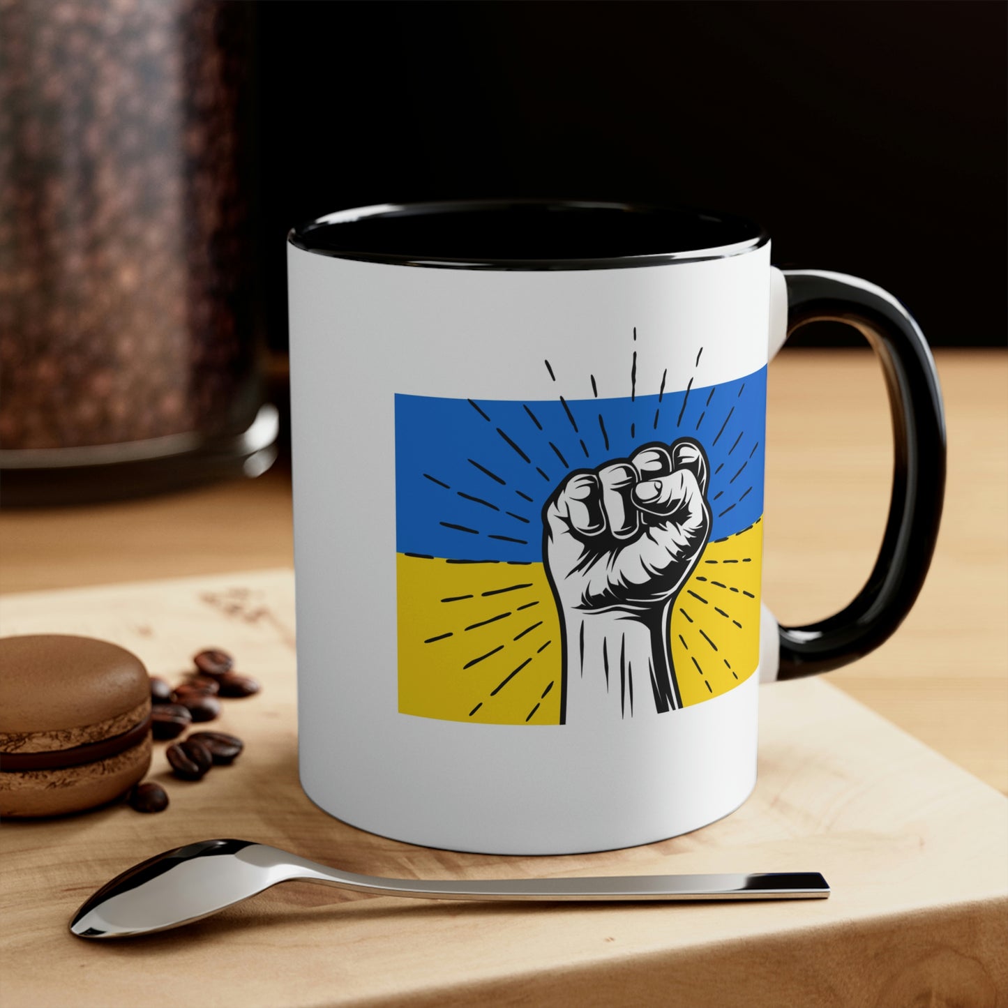 Ukraine Solidarity Power Fist Mug