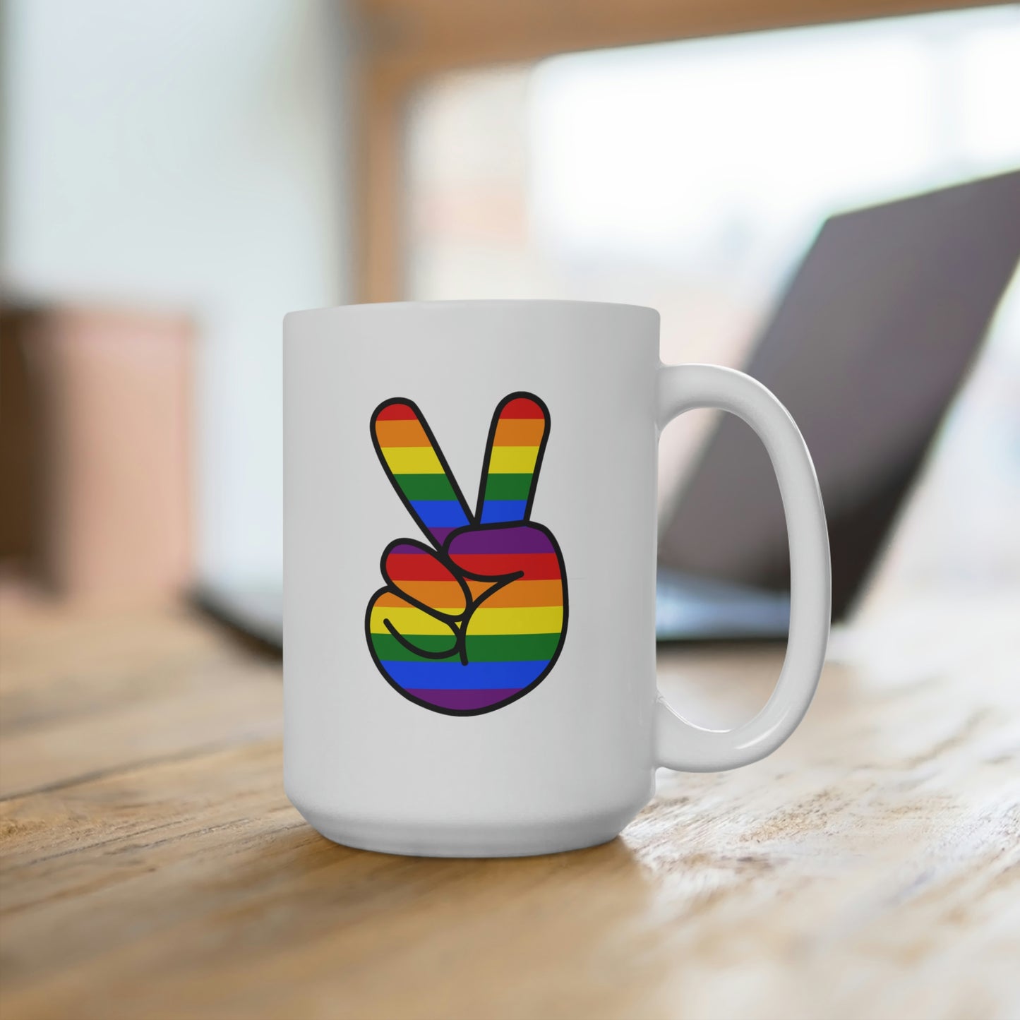 Rainbow Peace Mug