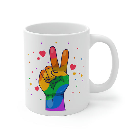Rainbow Peace Mug
