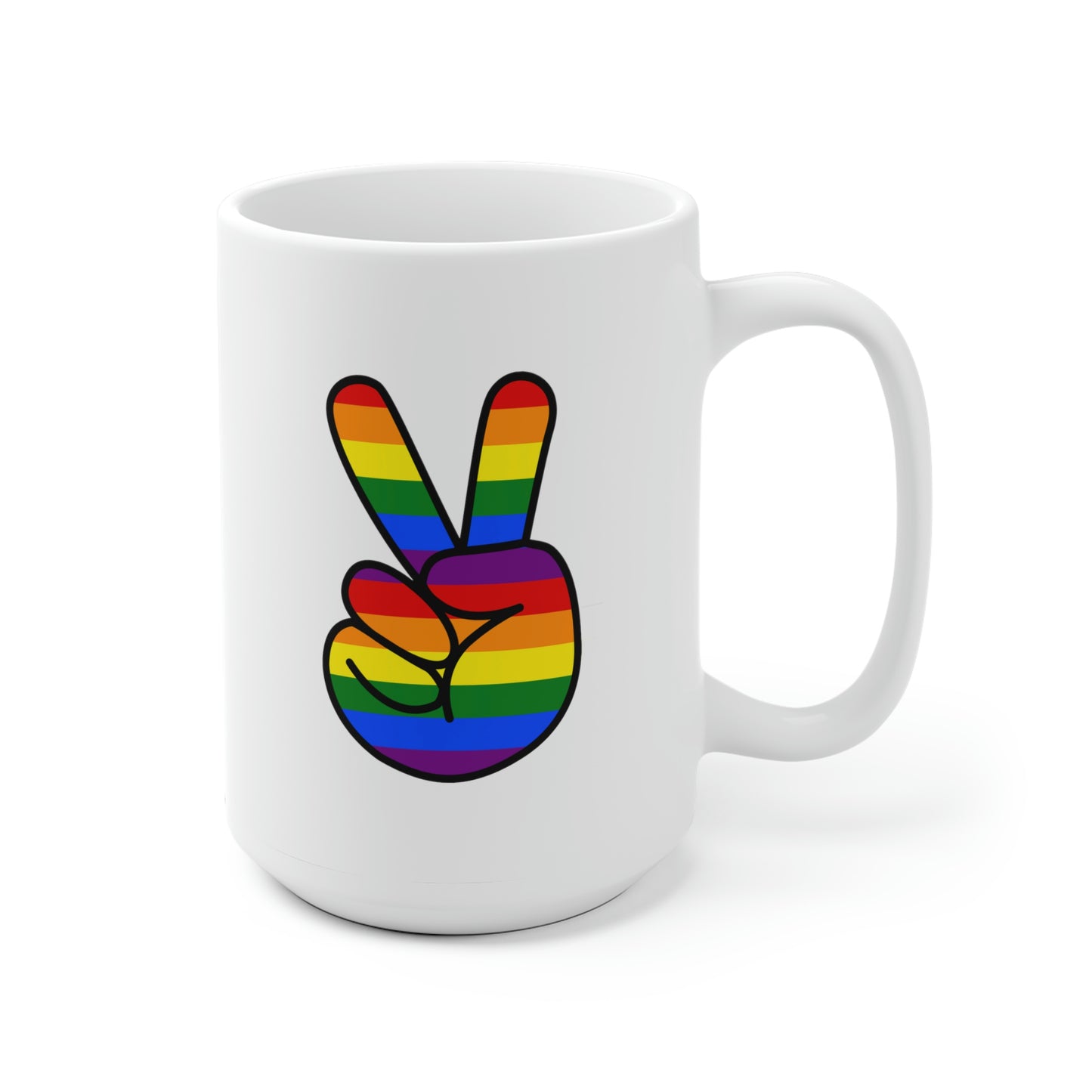 Rainbow Peace Mug