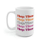 They/Them Lesbian Flag Pronoun Mug