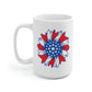 American Flag Sunflower Mug