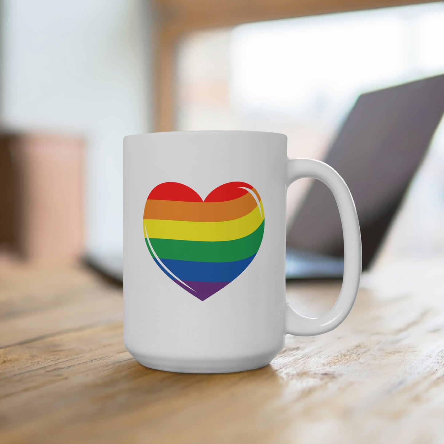 Rainbow Heart Mug