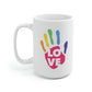 Love Rainbow Handprint Mug