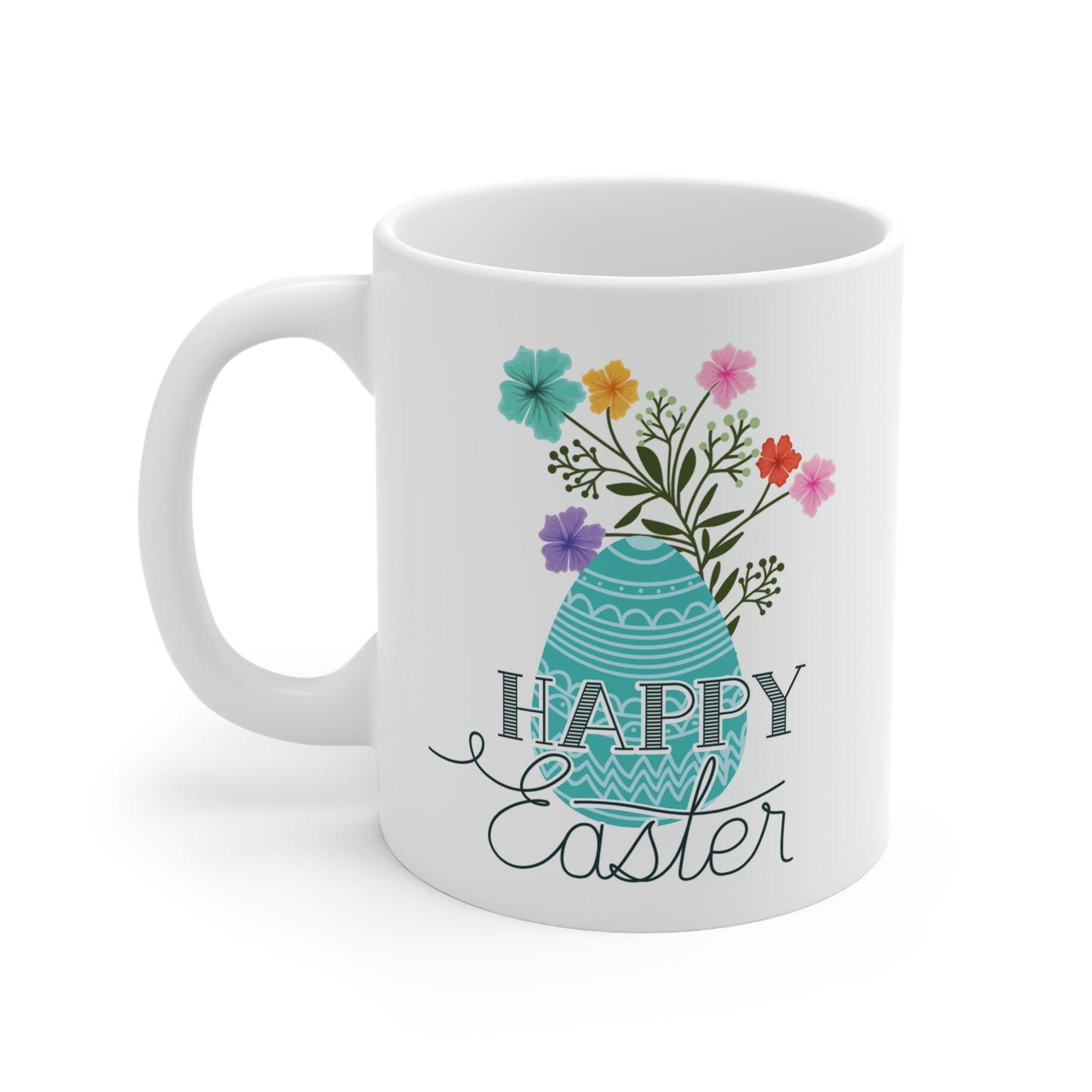 Happy Easter Floral Egg Mug