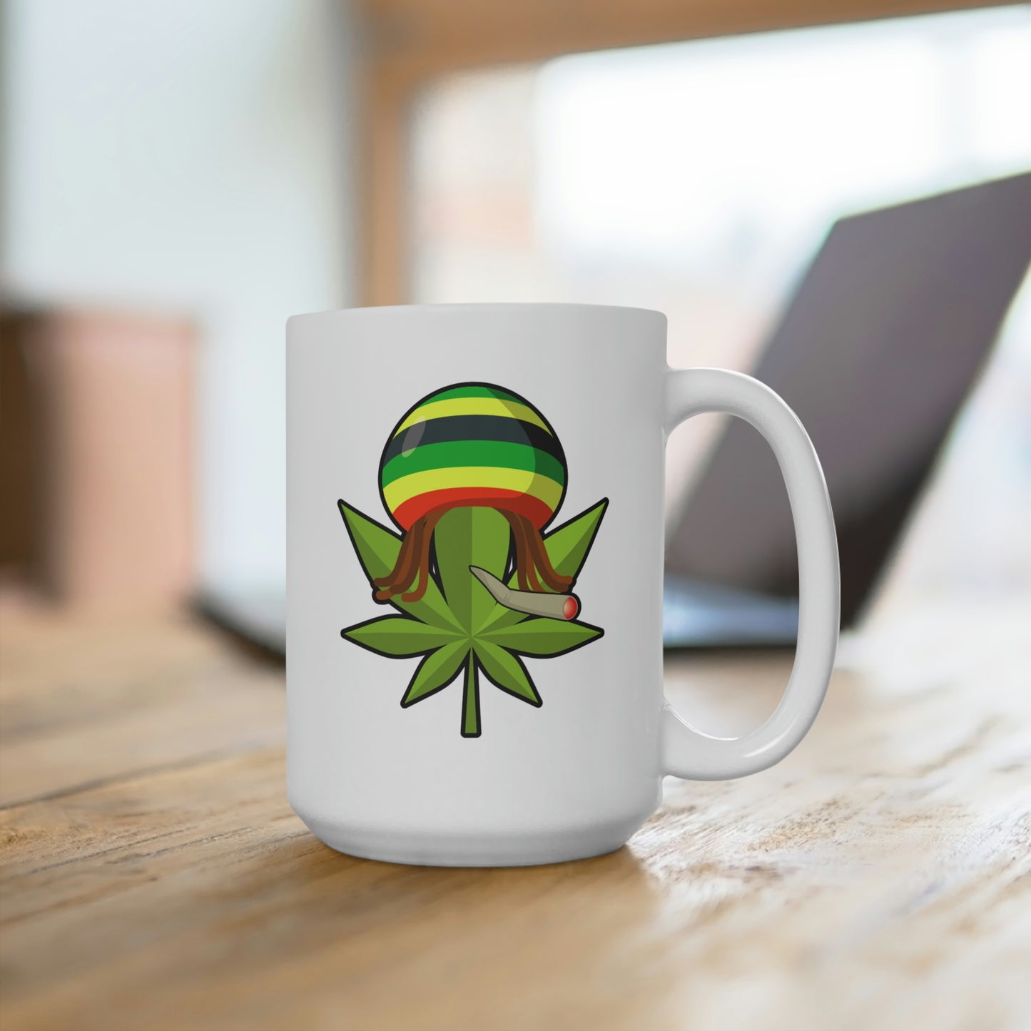 Rasta Cannabis Leaf Mug