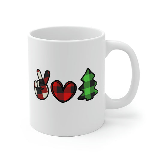 Peace Love Christmas Mug