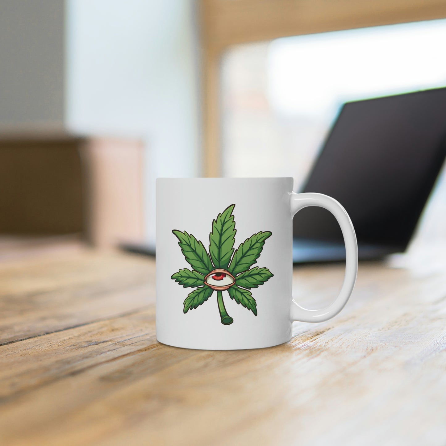 Cannabis Leaf Eyeball Mug