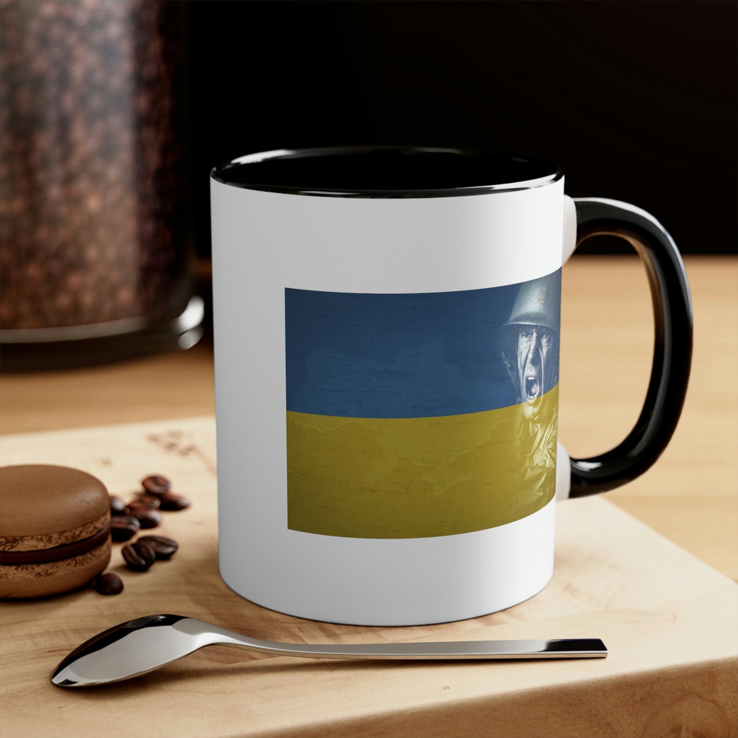 Ukrainian Flag Soldier Mug