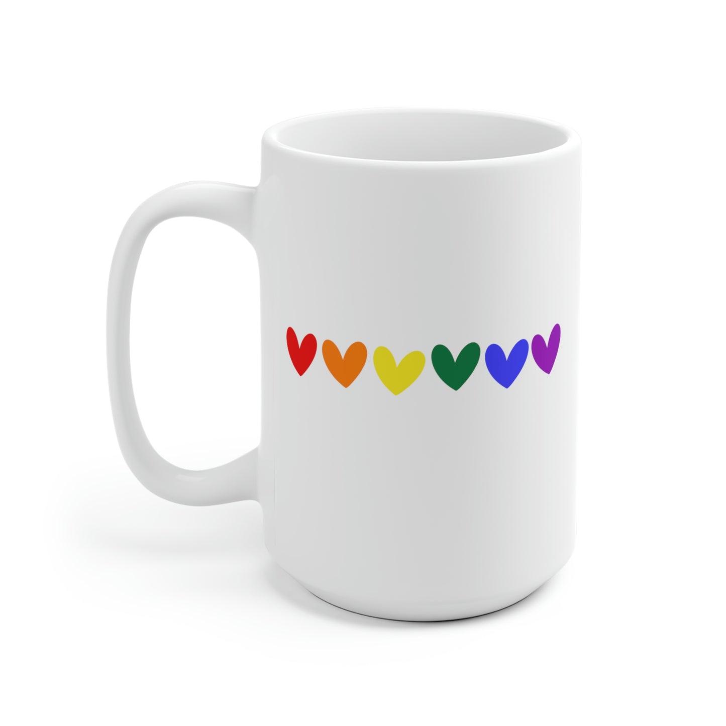 Rainbow Hearts Mug