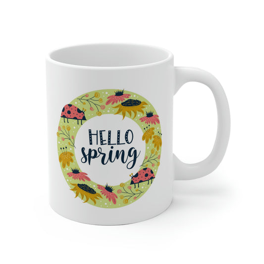 Hello Spring Ladybug Mug