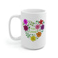 Hello Spring Flower Heart Mug