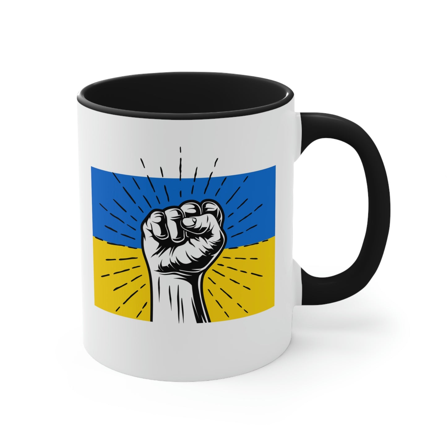 Ukraine Solidarity Power Fist Mug