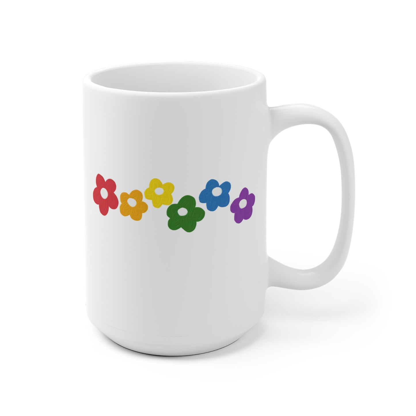 Rainbow Flowers Mug