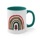 Boho Christmas Tree Rainbow Mug