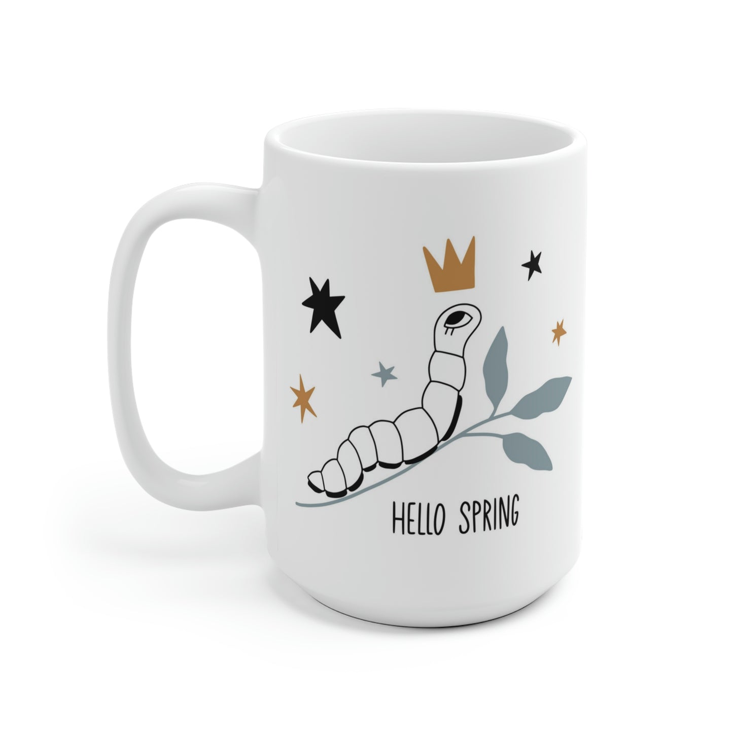 Hello Spring Worm Mug