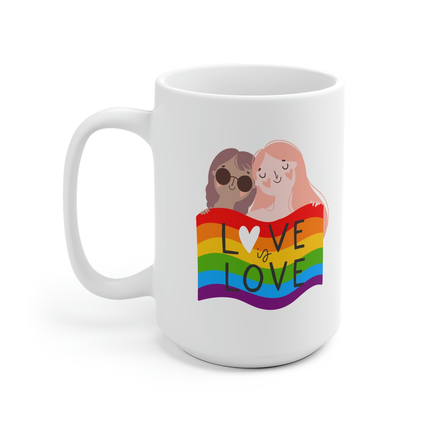 Love Is Love Lesbian Mug