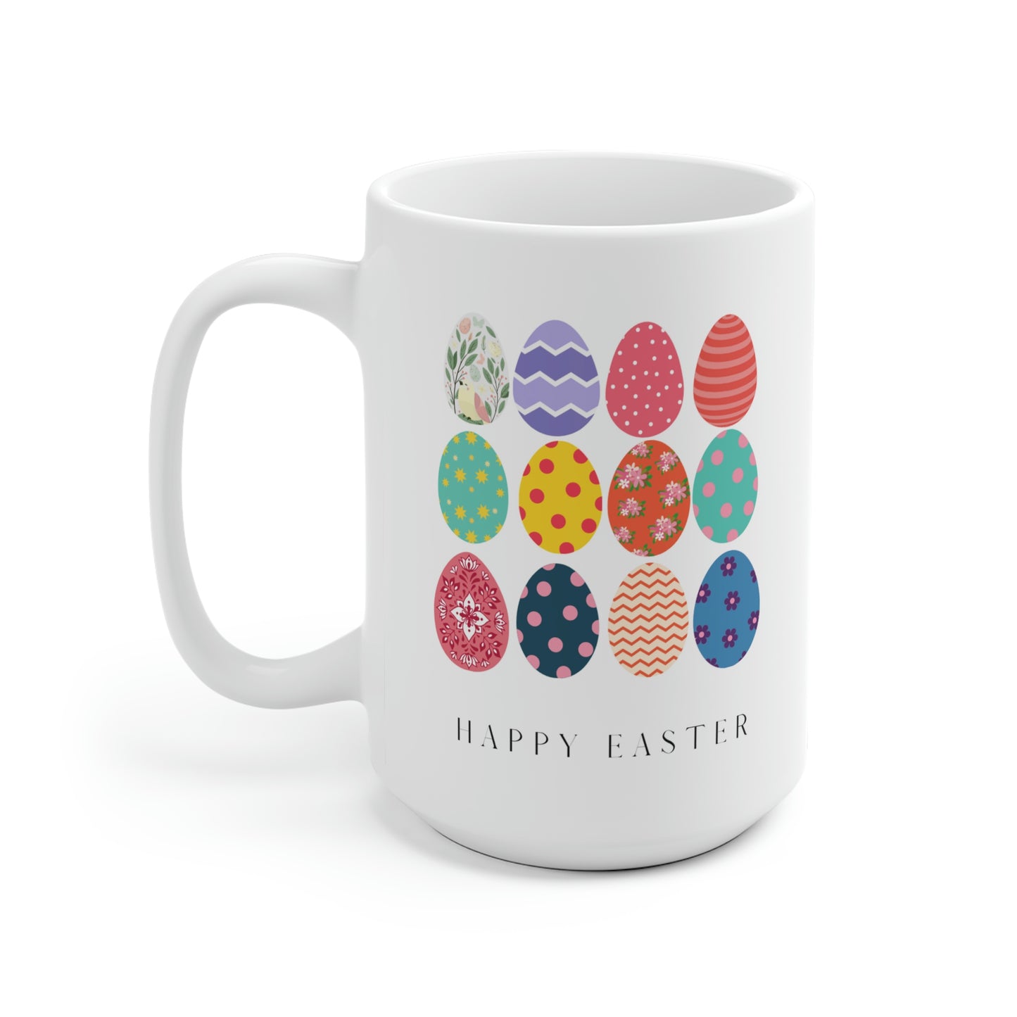 Happy Easter Colored Eggs Mug