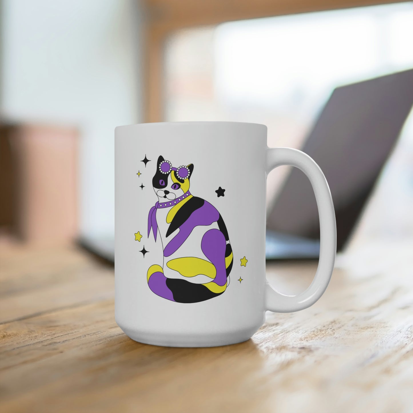 Nonbinary Calico Cat Mug