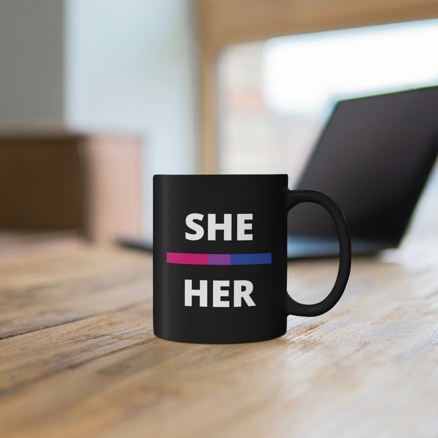 She/Her Bisexual Flag Pronoun Mug