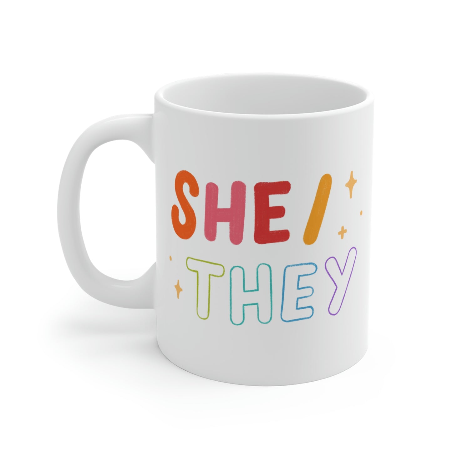 She/They Pronoun Mug