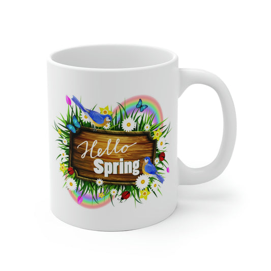 Hello Spring Garden Mug