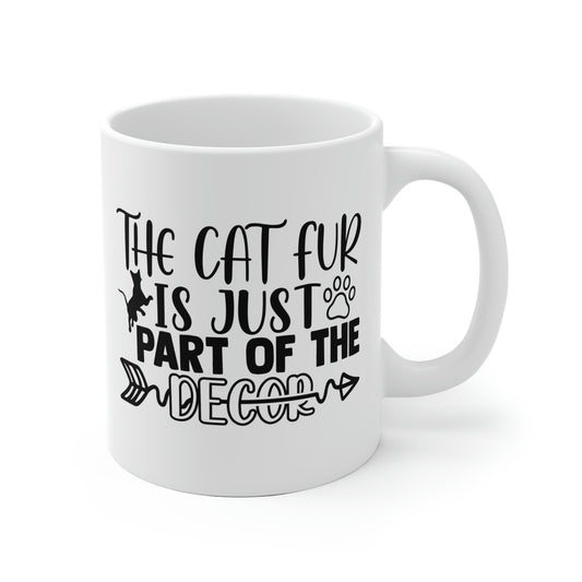 The Cat Fur Is Part Of The Decor Mug