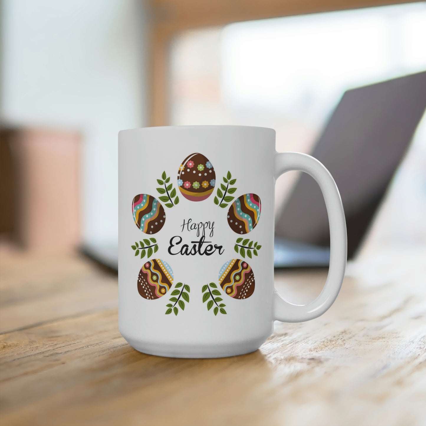 Happy Easter Floral Egg Mug