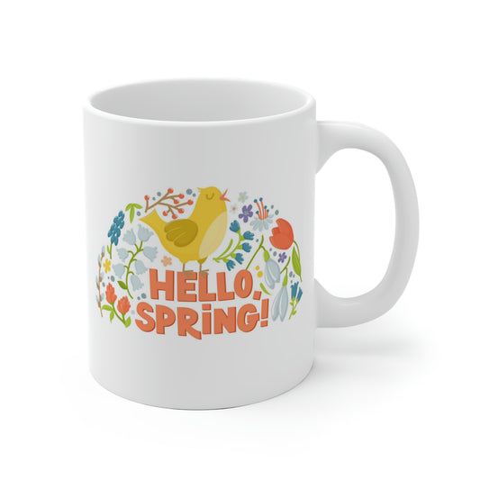 Hello Spring Bird Mug