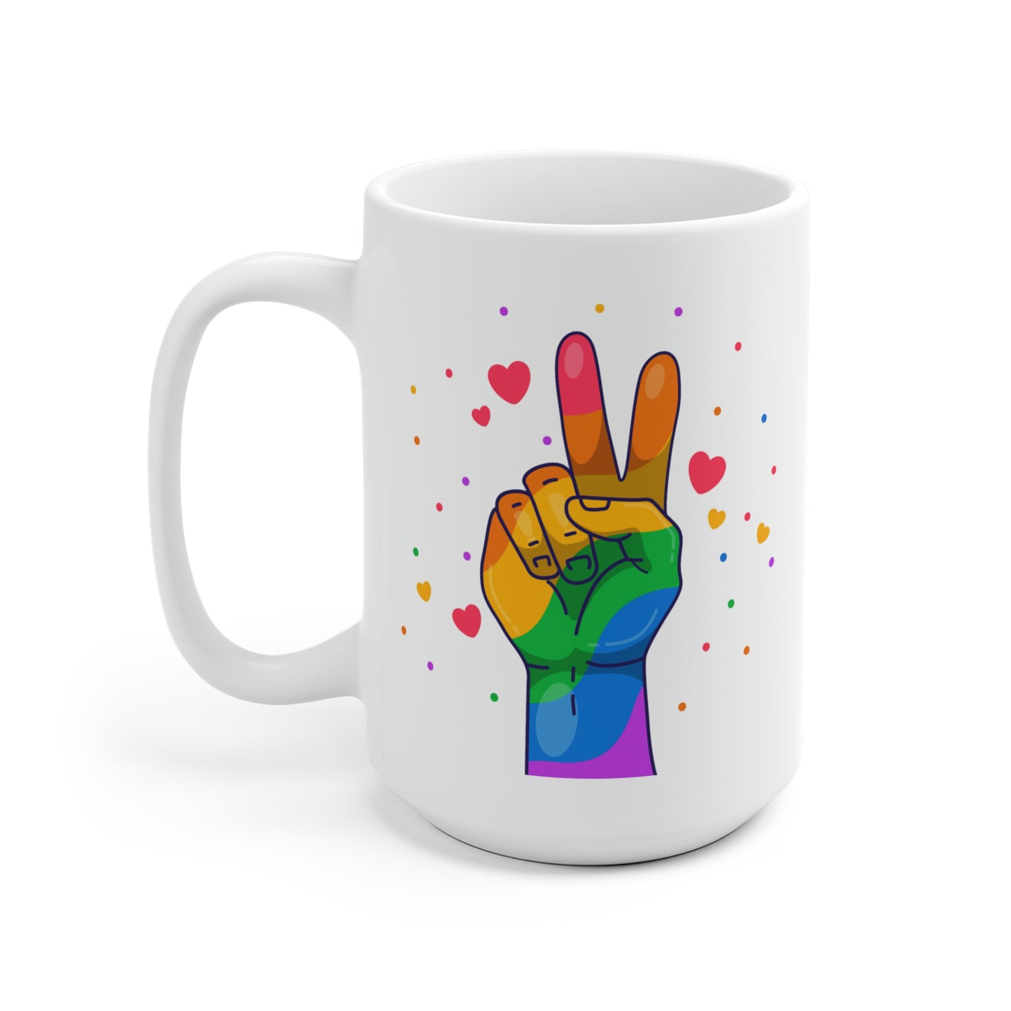 Rainbow Peace Mug
