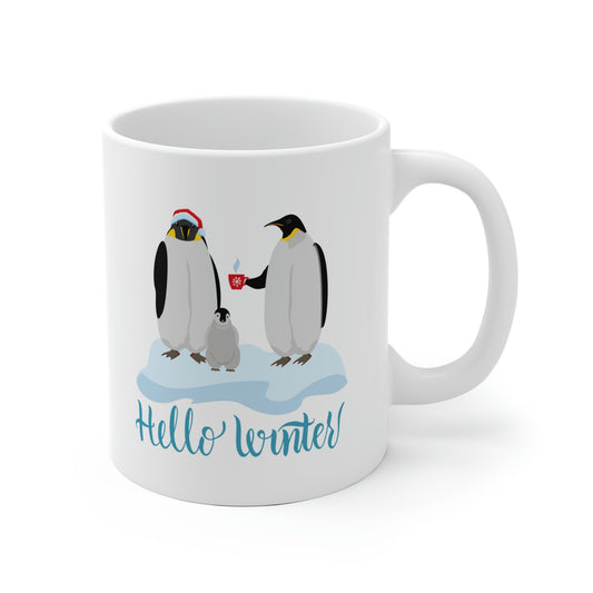 Hello Winter Penguins Mug
