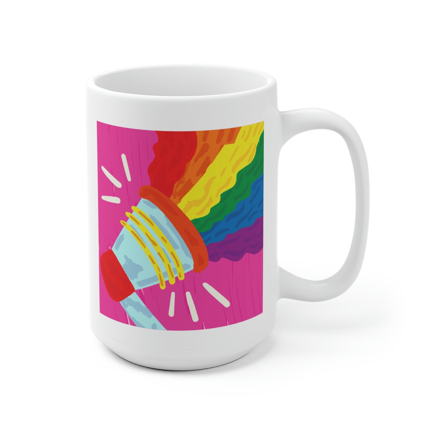 Rainbow Megaphone Mug