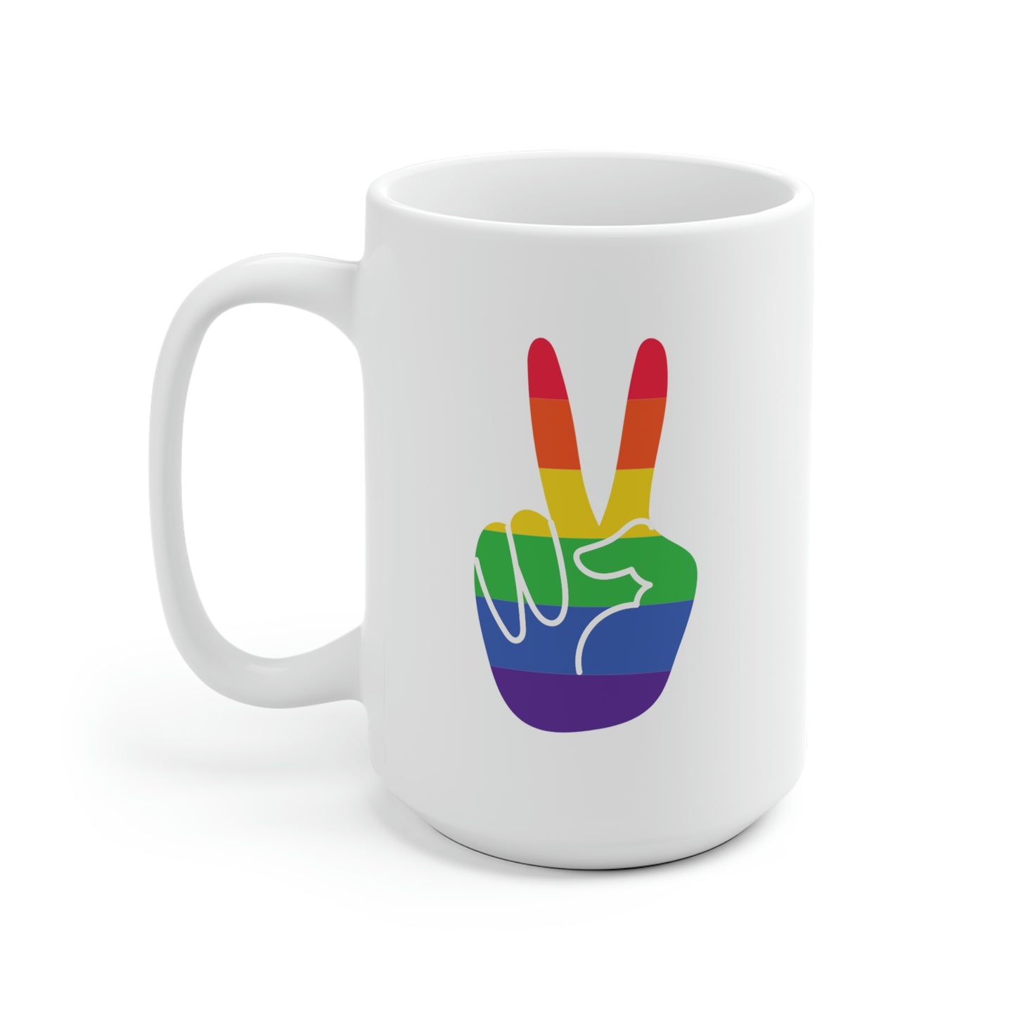 Rainbow Peace Sign Mug