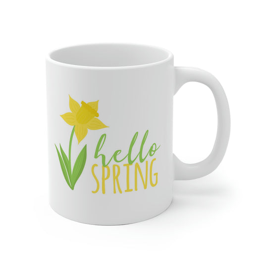 Hello Spring Daffodil Mug