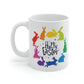 Happy Easter Rainbow Bunnies Mug