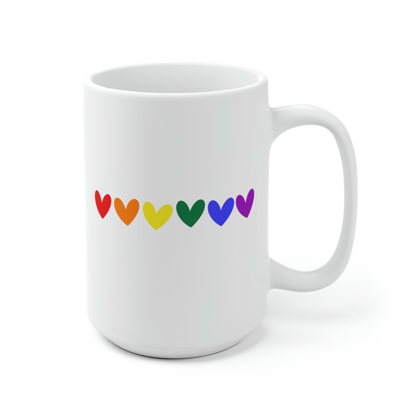 Rainbow Hearts Mug