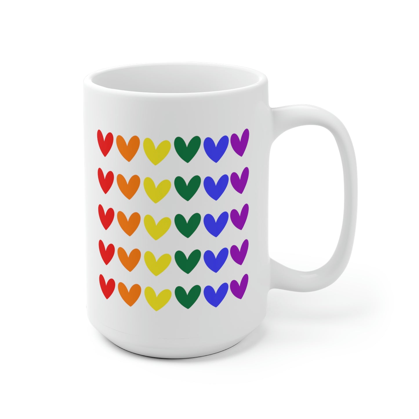 Rainbow Hearts Mug