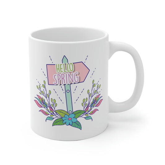 Hello Spring Garden Mug