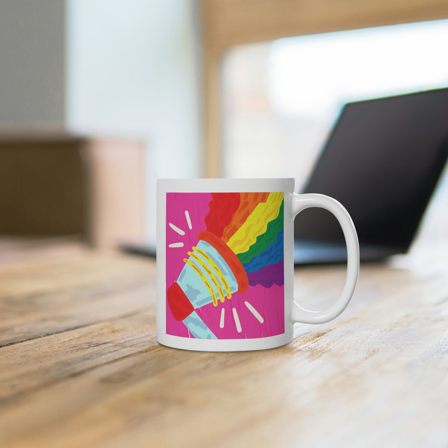 Rainbow Megaphone Mug