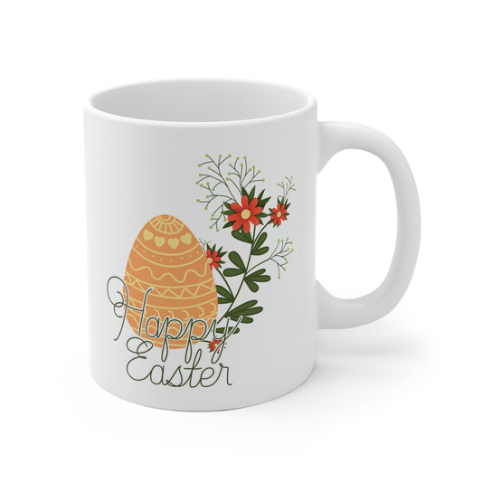 Happy Easter Floral Egg Mug