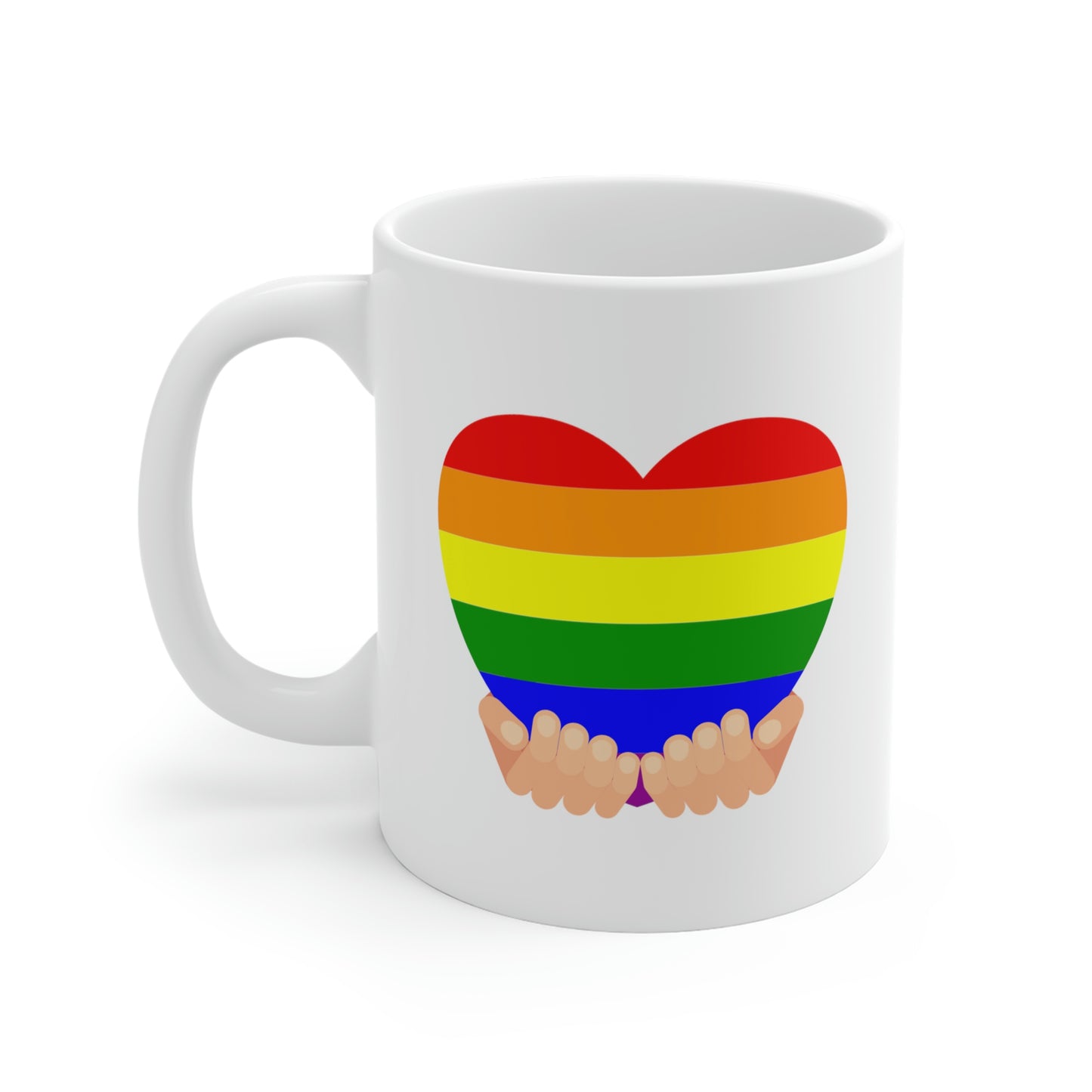 Rainbow Heart Mug