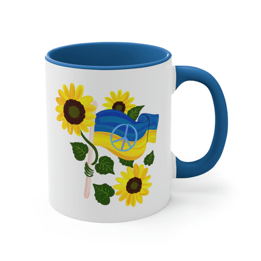 Ukrainian Flag Sunflowers Mug