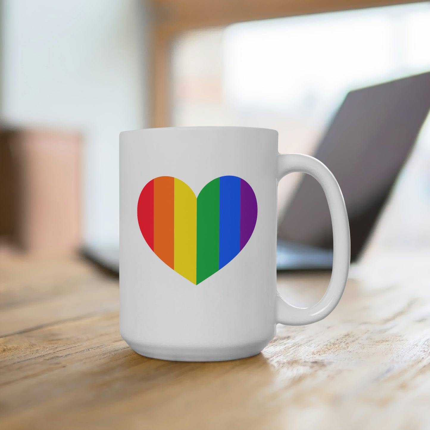 Rainbow Heart Mug